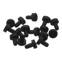 uxcell 32個 黒いゴムストッパー 2-2.5mm/0.08-0.1