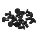 uxcell 32個 黒いゴムストッパー 3.3 mmプラグホール 3 mm/0.12