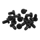 uxcell 32個 黒いゴムストッパー 3.5mmプラグホール 3-3.3 mm / 0.12-0.13