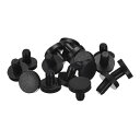 uxcell 16個 黒いゴムストッパー 4.5-4.8mm/0.18-0.19