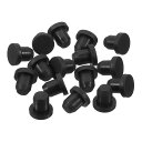 uxcell 16個 黒いゴムストッパー 6.5mmプラグホール 6-6.3 mm / 0.24-0.25