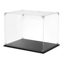uxcell アクリルディスプレイケース 25x35x20cm クリアディスプレイボックス 組み立て式防塵ディスプレイボックス 収納オーガナイザー コレクターア...