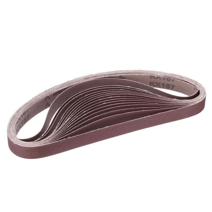 uxcell 15個入り 240番グリット アルミニウム酸化研磨ベルト 1