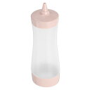 uxcell プラスチックスクイズボトル キャップ付きケチャップボトル ソース 調味料 サラダ ドレッシング トマトソース オリーブオイル用 12oz ピンク