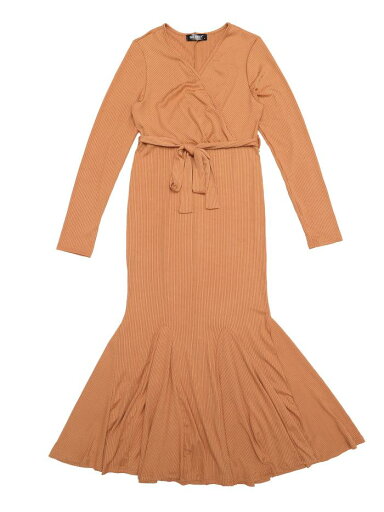 Allegra K ベルト付き ボディコン ロングマキシドレス フロアレングス フィッシュテール マーメイドドレス 長袖ワンピース レディース カーキ M Allegra K ベルト付き ボディコン ロングマキシドレス フロアレングス フィッシュテール マーメイドドレス 長袖ワンピース レディース カーキ M