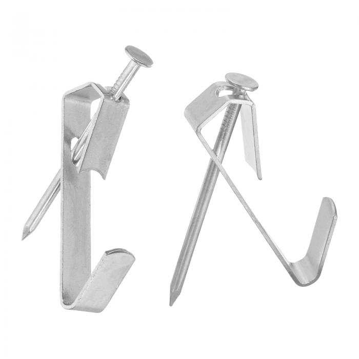 uxcell フォトフレームハンガーフック フレームフック 釘付き 金属 壁掛け アルバム写真 ハンギングクリップ 壁掛け用 壁掛け時計用 50 Lb シルバー...