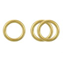 uxcell 3個セット Oリングバックル 20mm/0.79インチ 真鍮製シームレス溶接リング 4mm厚 荷物用ウェビングクラフトDIY装飾アクセサリー 金トーン(4)