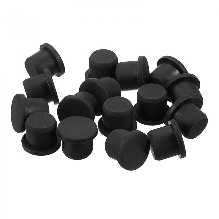 uxcell ゴム栓 シリコン栓 32個 黒いゴムストッパー 11.5mmプラグホール 11-11.3 mm ホール用