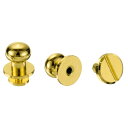 uxcell DIYレザークラフトベルト財布ハンドバッグ装飾修理用 5セット10mm ソリッド真鍮 丸頭スタッドネジリベットポストファスナー 金色