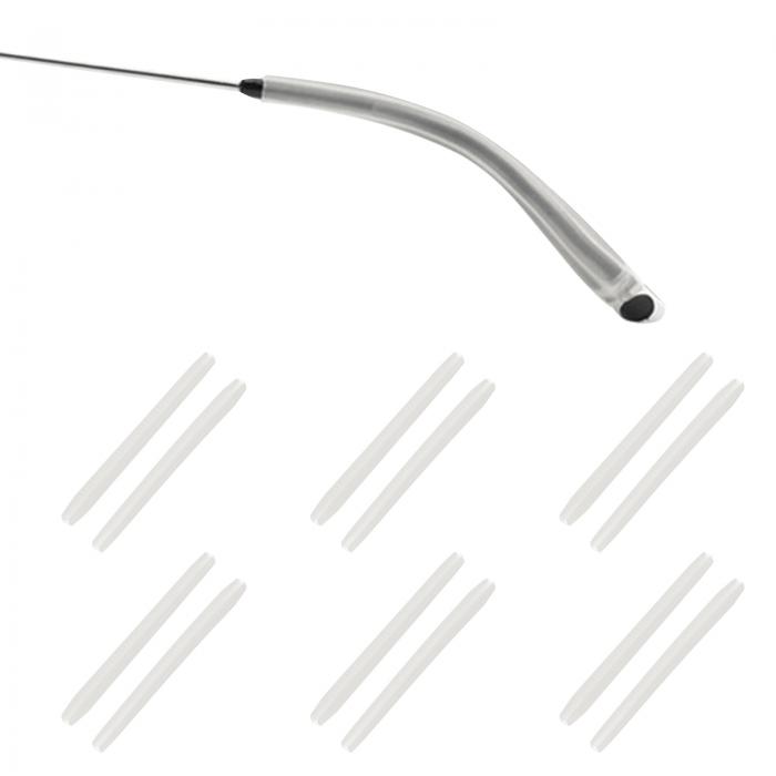 PATIKIL 6 ペア メガネ テンプル 交換用 シリコーン 滑り止め メガネ 先端カバー 2x2mm 用 薄型 メタル メガネ サングラス テンプル クリア
