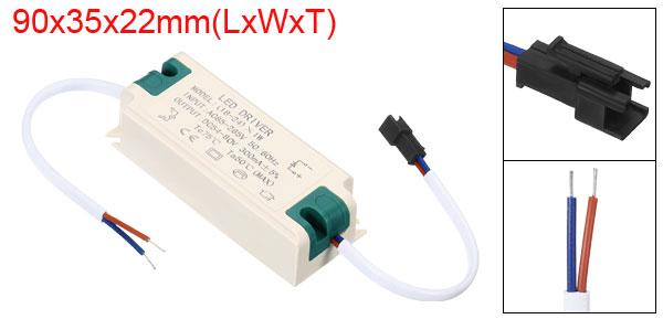 PATIKIL 18-24W 300mA LEDドライバー AC 85-265V 出力 54-80V DC オスコネクタ 定...