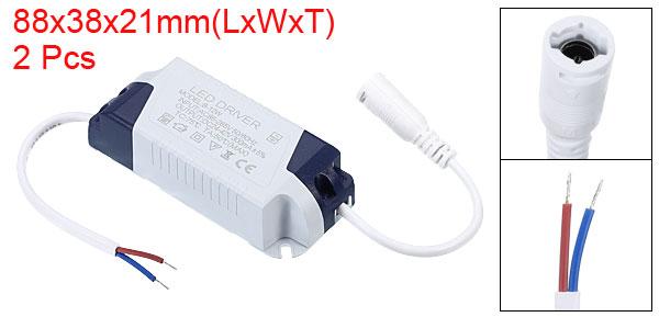 PATIKIL 8-12W 300mA LEDドライバー 2個 AC 85-265V 出力 24-42V DC メスコネクタ 定電流整流器 トランス 外部電源 [2]