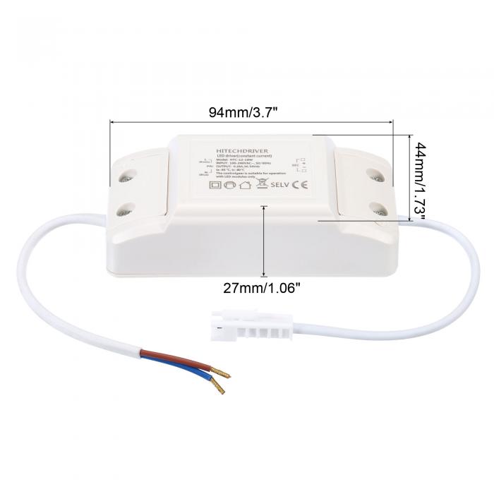 PATIKIL 12-18W 300mA LEDドライバー 2個 AC 100-240V 出力 36-54V DC オスコネクタ 定電流整流器 トランス 外部電源 [3]