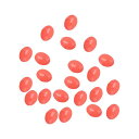 PATIKIL 7x5mm ルミナス釣りビーズ 200個 ソフト プラスチック グロー釣り餌 卵 リグビード タックルツール 楕円形 レッド(4)