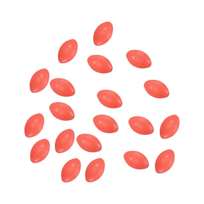 PATIKIL 10x6mm ルミナス釣りビーズ 200個 ソフト プラスチック グロー釣り餌 卵 リグビード タックルツール 楕円形 レッド