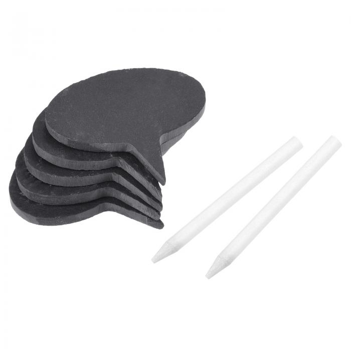 PATIKIL 植物ラベル ペン付き 10個 スレート 楕円形 マーカー タグ 屋外 屋内 庭園用