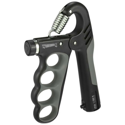 CAPASTEC ハンドグリップ ウンター付き 握力トレーニング 5-100kg 負荷調整可能 握力強化訓練 リハビリ 筋トレ 男女兼用 黒 CAPASTEC ハンドグリップ ウンター付き 握力トレーニング 5-100kg 負荷調整可能 握力強化訓練 リハビリ 筋トレ 男女兼用 黒
