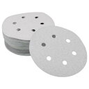 Hihaha サンドペーパーフック&ループサンディングシート150x150mmホワイト600グリットラウンド効率的な研磨および研磨自動車製造および修理木工作業