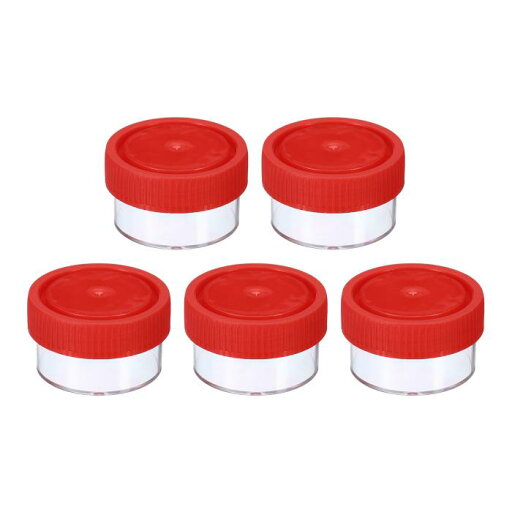 PATIKIL 20ml 測量カップ プラスチックボトル 蓋コンテナー 5個入り 漏れ防止スクリューキャップ 実験室用 キッチン用 レッド PATIKIL 20ml 測量カップ プラスチックボトル 蓋コンテナー 5個入り 漏れ防止スクリューキャップ 実験室用 キッチン用 レッド