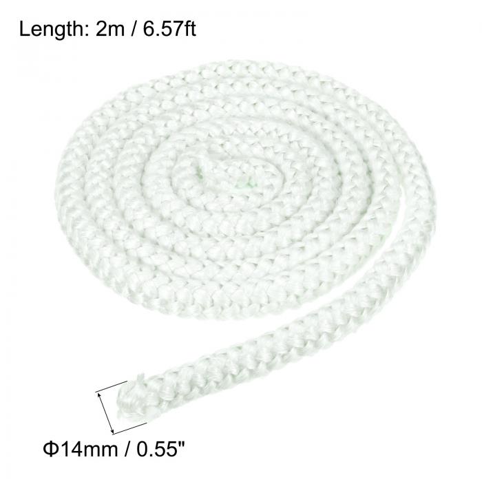 PATIKIL 2Mx15mm ガラスファイバー ガラス繊維 グラスファイバーストランド 高温ストーブガスケットシール ボイラー炉オーブン窯鋳造用 ホワイト 3