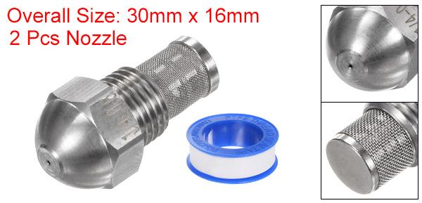 M METERXITY 2パック ミストノズル 1/4BS PT 0.6mm 注口径 ステンレスフィルタース...