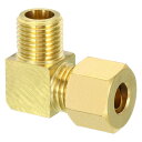 PATIKIL G1/4 x 8mm パイプチューブ用品 ブラス製 90度エルボーパイプチューブ用品 配管ホースコネクター用