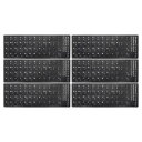 PATIKIL 韓国語キーボードステッカー 6個 ユニバーサル キーボード交換用カバー つや消し ノート デスクトップコンピューター用 ブラックバックグラウンド ホワイトレタリング(3)