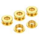 PATIKIL 8mm(1/3インチ) 真鍮製ホールアイレット 4個 フラット自己裏打ちグロメットとワッシャー 靴 衣類 クラフト バッグ レザークラフト用 金色