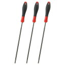 uxcell 3個 チェーンソーチェーン研削ファイル 13/64"(5.2 mm)ラウンドチェーンソーシャープナーファイル プラスチックハンドル付き ホワイトスチールチェーンソーファイル