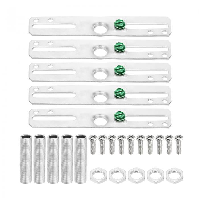 PATIKIL 100 mm ライトクロスバーキット 5セット ユニバーサル 照明器具取り付け持ち送り 1/8IPタップ..