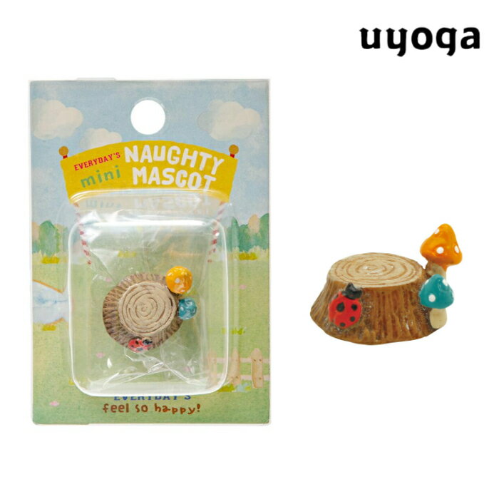ノーティー ミニマスコット 切り株 / きのこ てんとう虫 テントウムシ ミニチュア インテリア ガーデニ..
