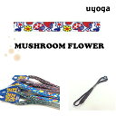 靴ひも　Mushroom Flower 120cm/ くつひも 靴ひも シューレース マッシュルームフラワー 靴紐 アンティーク かわいい 平紐 平型 シュー スニーカー おしゃれ きのこ 雑貨