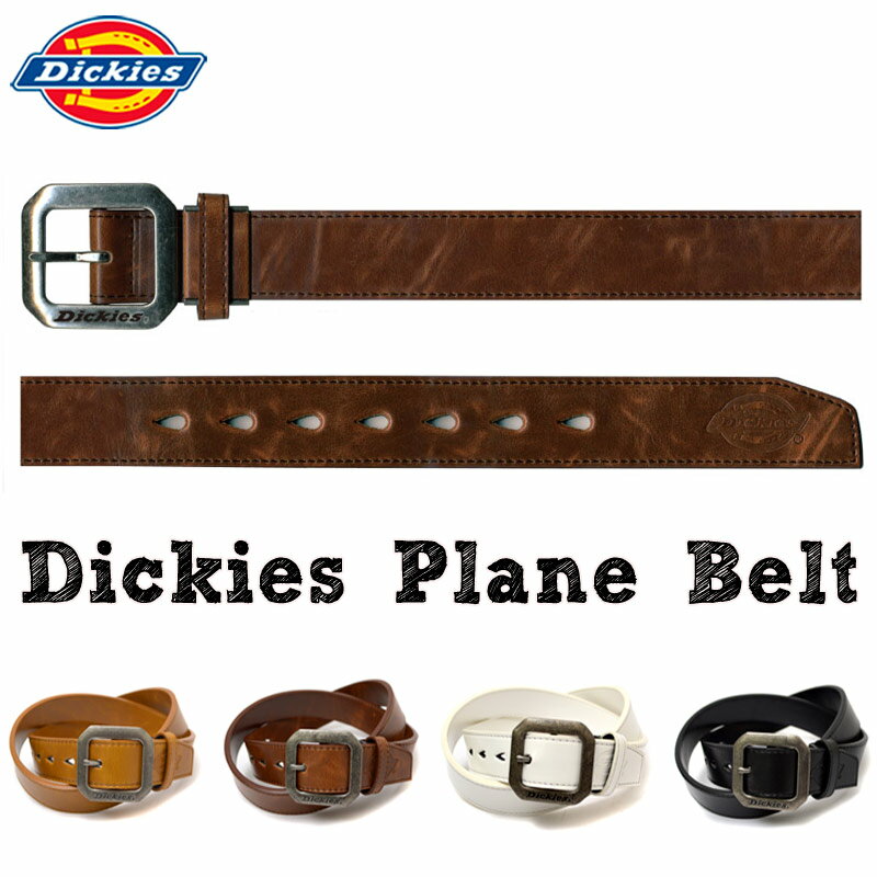 ディッキーズ 【全品送料無料】ベルト Dickies プレーンベルト 35mm カット可 ディッキーズ 合成皮革 メンズ ベルト アンティーク ロゴ バックル