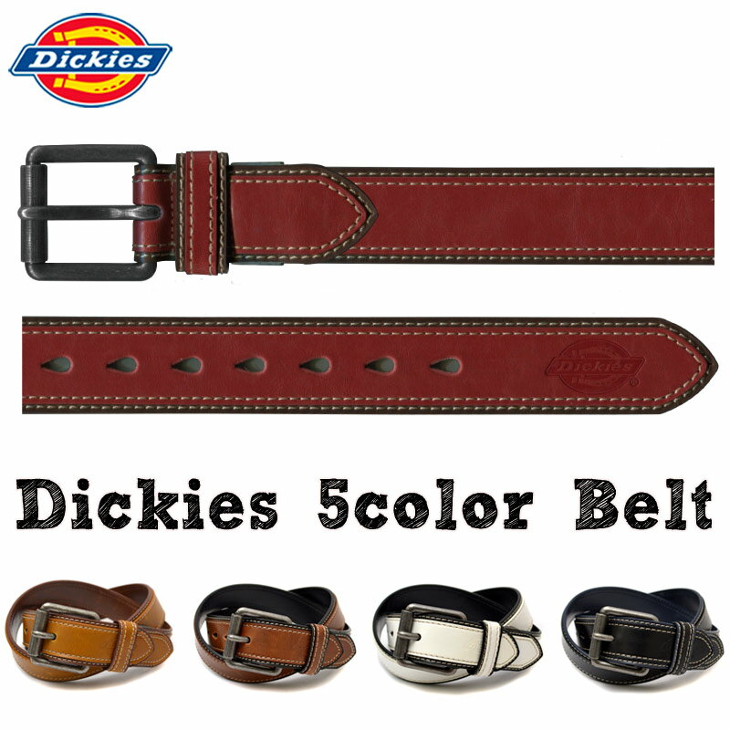 ディッキーズ 【全品送料無料】ベルト Dickies 5カラー ベルト 40mm カット可 ディッキーズ 合成皮革 メンズ ベルト アンティーク ロゴ バックル