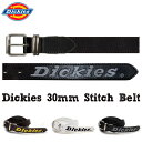 ディッキーズ 【全品送料無料】ベルト Dickies ステッチ ベルト 30mm カット可 ディッキーズ カジュアル 無地 シンプル メンズ ベルト アンティーク ロゴ バックル