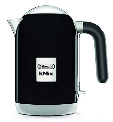 De 039 Longhi (デロンギ) 電気ケトル ケーミックス kMix ZJX650J-BK ステンレス 1.0L ワンプッシュオープン 異物混入防止フィルタ 見やすい水量計 簡単お手入れ リッチブラック デロンギファミリー登録で3