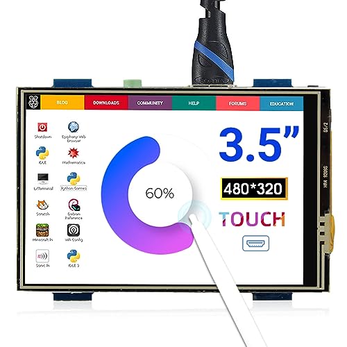 ELECROW 3.5インチ モバイルモニター Raspberry Pi用 3.5インチ モニター タッチパネルモニター LCD ディスプレイ ポータブルモニター 480*320 小型液晶モニター Raspberry Pi向け モニター