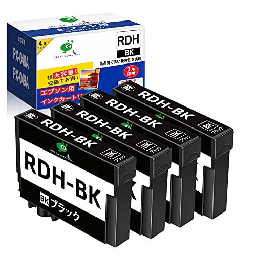 RE INKץץбRDH-BK Epson PX-048A PX-049A ֥å 4ܥåȸߴ󥯥ȥå ꥳ  4ܥѥå ץ ץ󥿡 