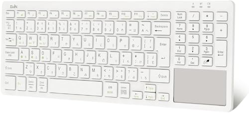 Ewin Bluetooth キーボード ワイヤレス タッチパッド テンキー付き 日本語配列 ワイヤレスキーボード 3..