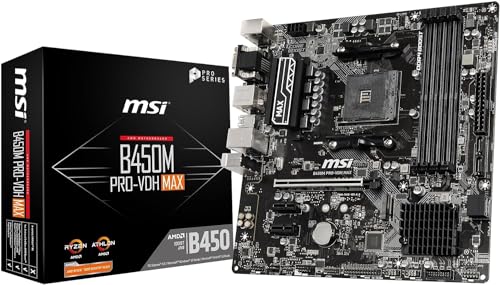 MSI マザーボード B450M PRO-VDH MAX/A 【2023年版】Ryzen 5000シ ...