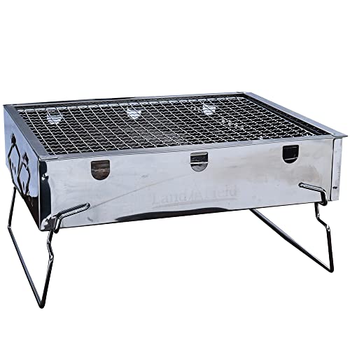 LandField ランドフィールド ミニバーベキューコンロ 折り畳み式 1～2人用 ソロキャンプ アウトドア BBQコンロ グリル LF-BBQ030