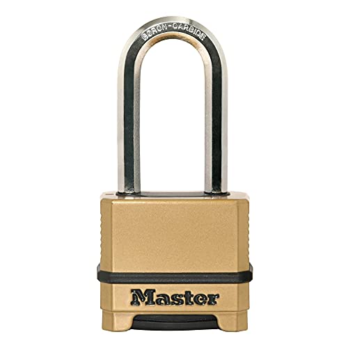 Master Lock (マスターロック) 南京錠 ダイヤル 暗証番号設定 プロ仕様 屋外 ダイヤルカバー付 ハイセキュリティ 本体幅58mm 吊高内径51mm 防犯 マグナム M175JADLH