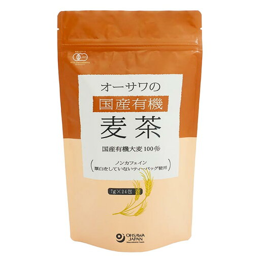 オーサワの有機麦茶 国産 168g/7g×24包 オーサワの有機麦茶 国産 168g/7g×24包