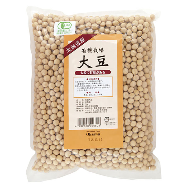 オーサワジャパン 有機栽培 大豆（北海道産） 1kg 1