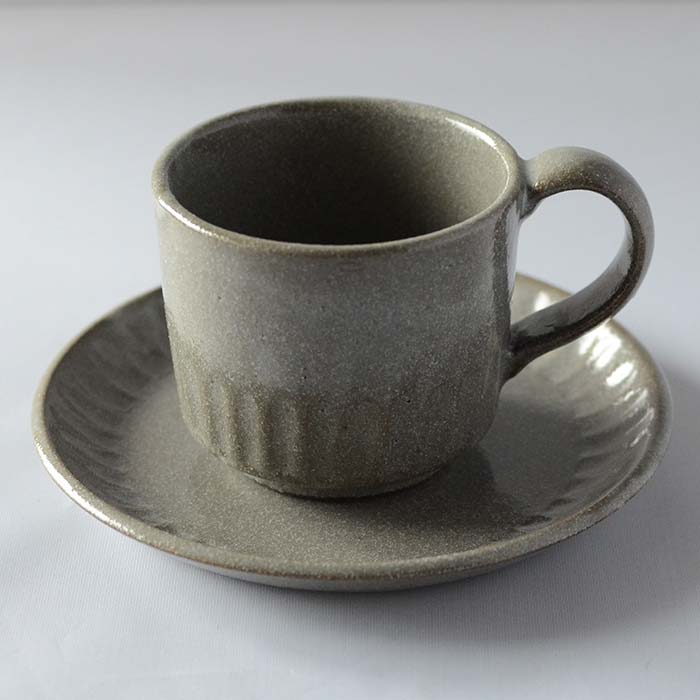 森修焼 鎬紋(しのぎもん) コーヒーカップ ソ...の紹介画像2