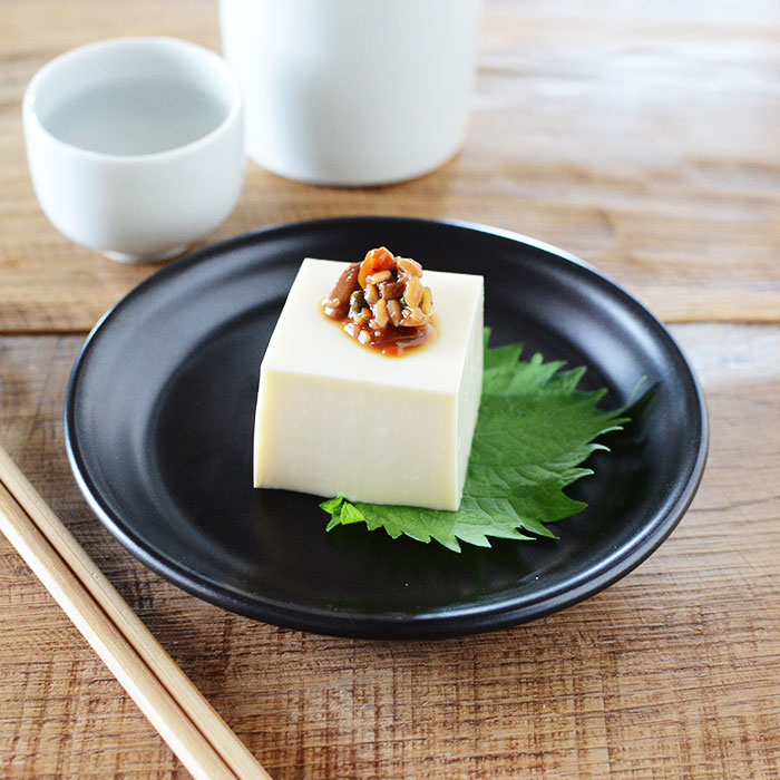 森修焼（しんしゅうやき） プレート Sサイズ マットブラック