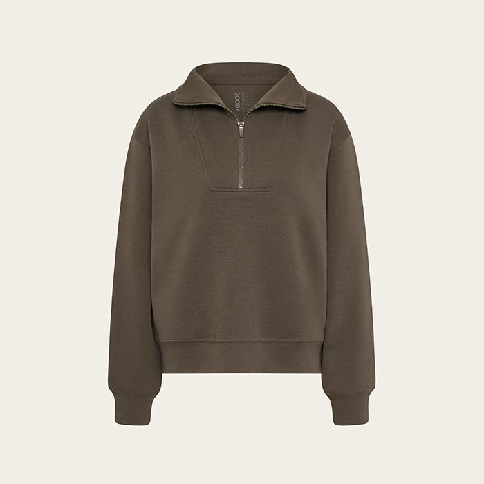 BOODY（ブーディ） クウォータージップセーター オイスターS