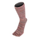 杉山ニット工業 EM5本指ソックス雅/クルー EM Five-toed Socks Crew バラ/23-25cm