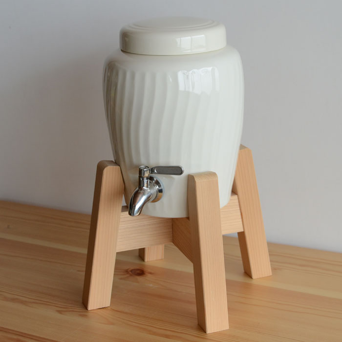 森修焼（しんしゅうやき） ウォーター＆焼酎サーバー アイボリー