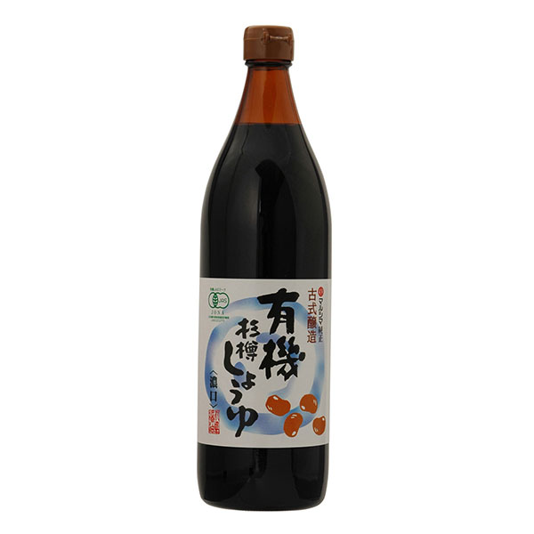 マルシマ 有機杉樽しょうゆ・濃口 900ml 【2026年サマーセール】 uzumasa-10058459 京都太秦しぜんむら パッケージ画像